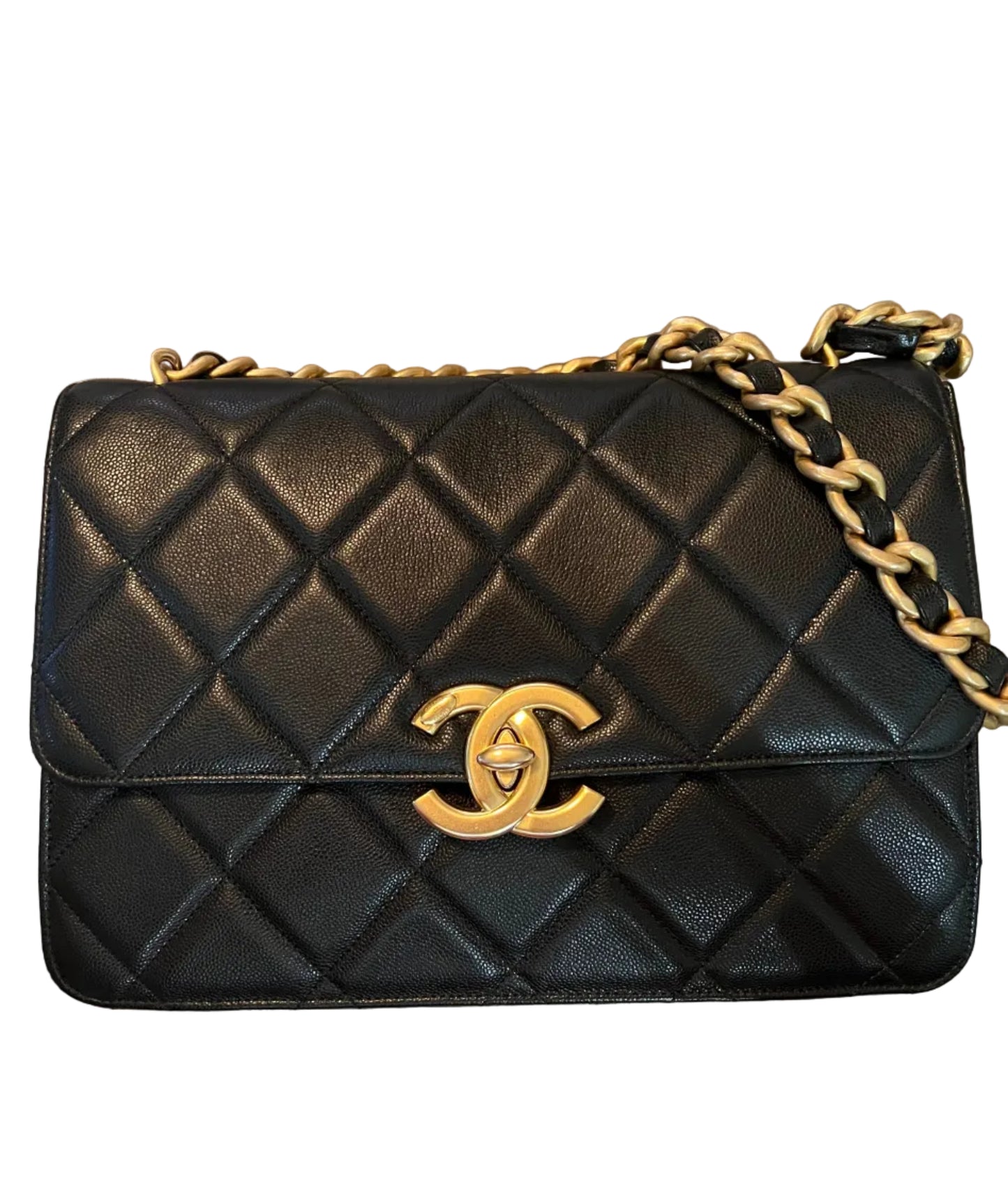 Chanel 2024 Quilted Caviar Large Single Flap