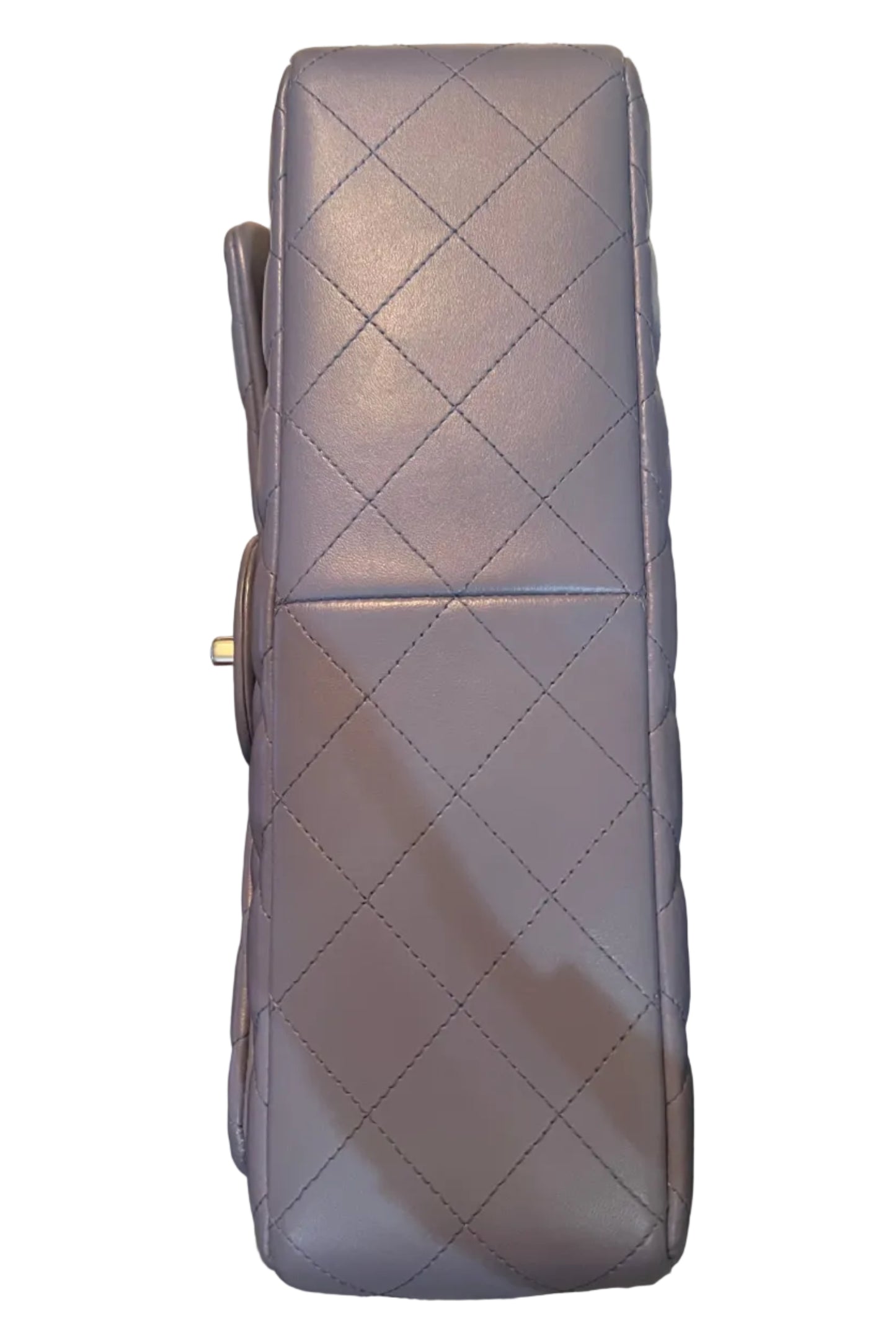 Chanel Purple Lambskin Jumbo Double Flap