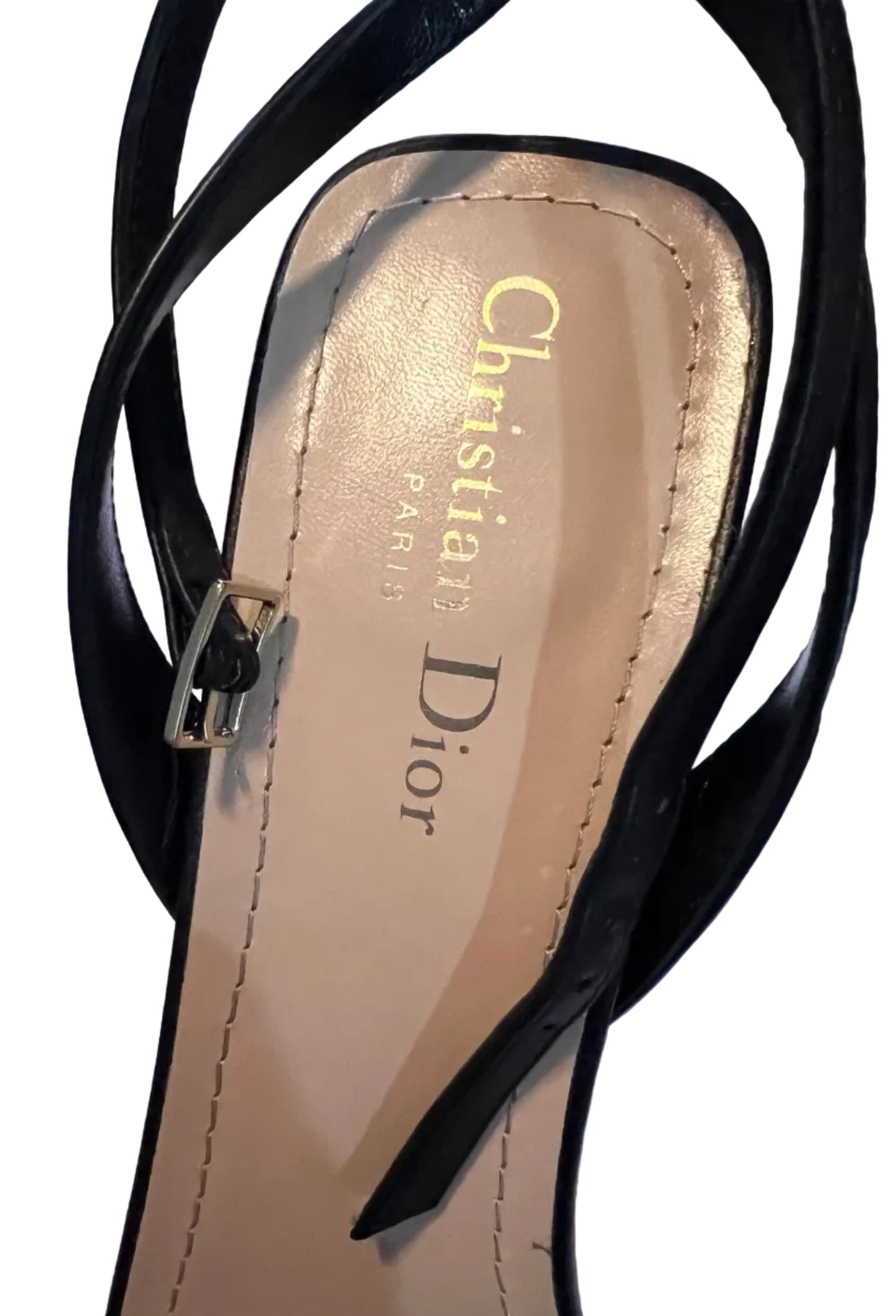 Dior Dway Black Heeled Sandals Size 41
