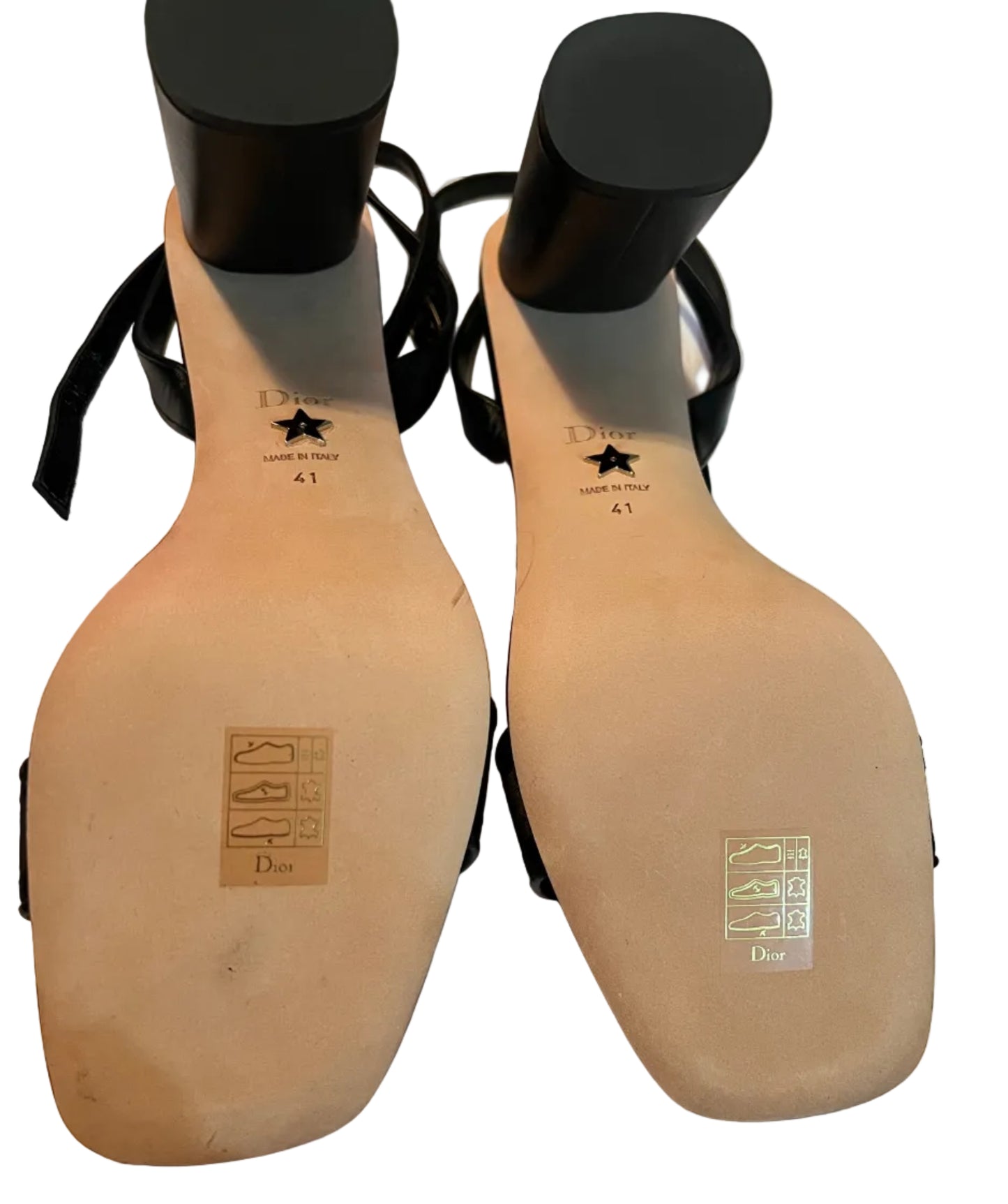 Dior Dway Black Heeled Sandals Size 41