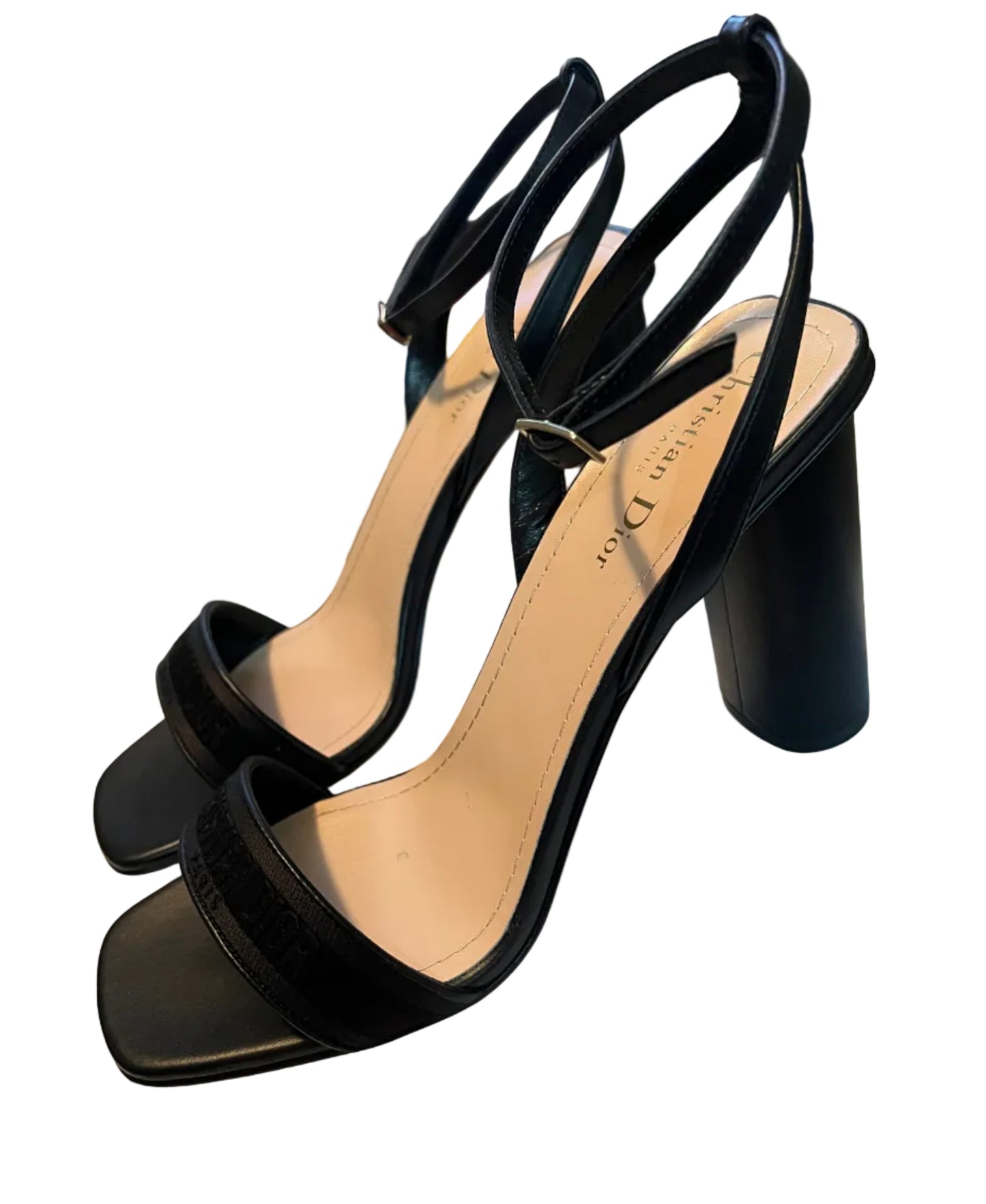 Dior Dway Black Heeled Sandals Size 41