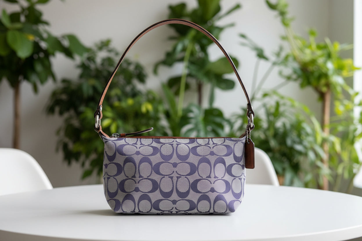 Coach Purple Canvas Mini Shoulder