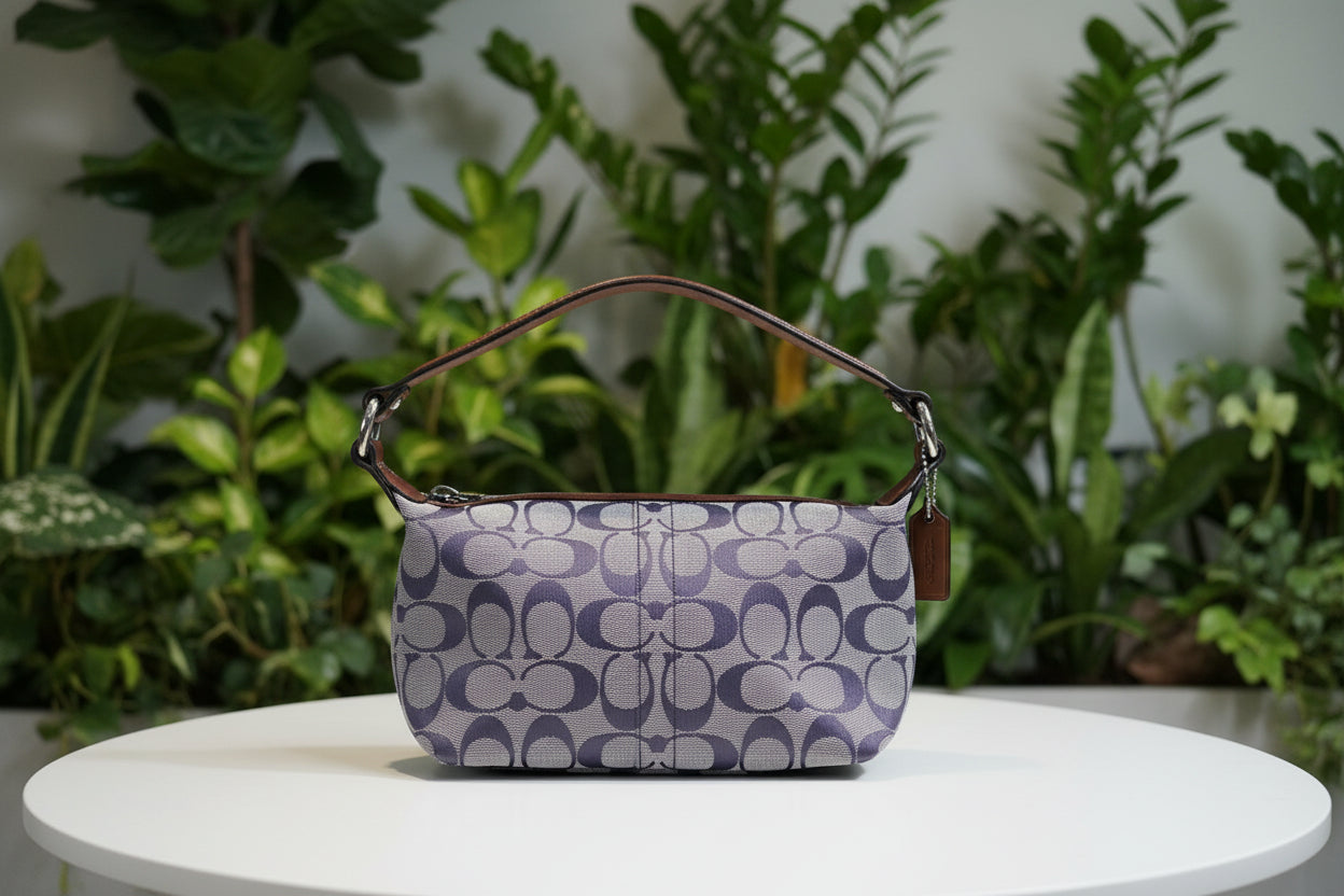 Coach Purple Canvas Mini Shoulder