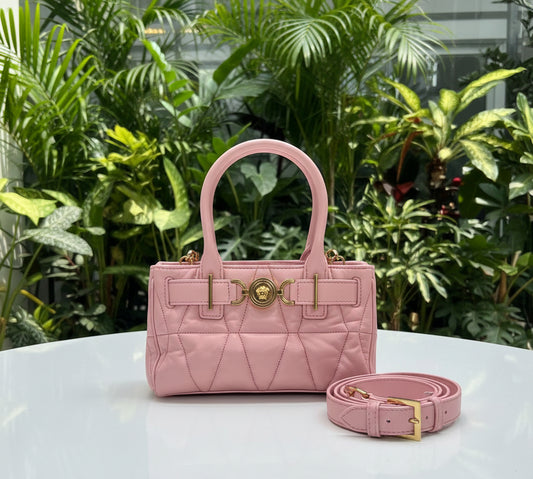 Versace Medusa 95' Pink Quilted Tote