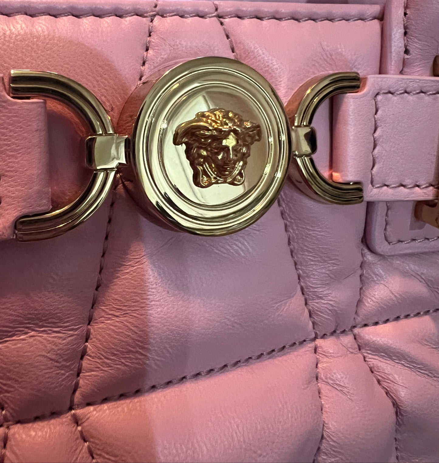 Versace Medusa 95' Pink Quilted Tote