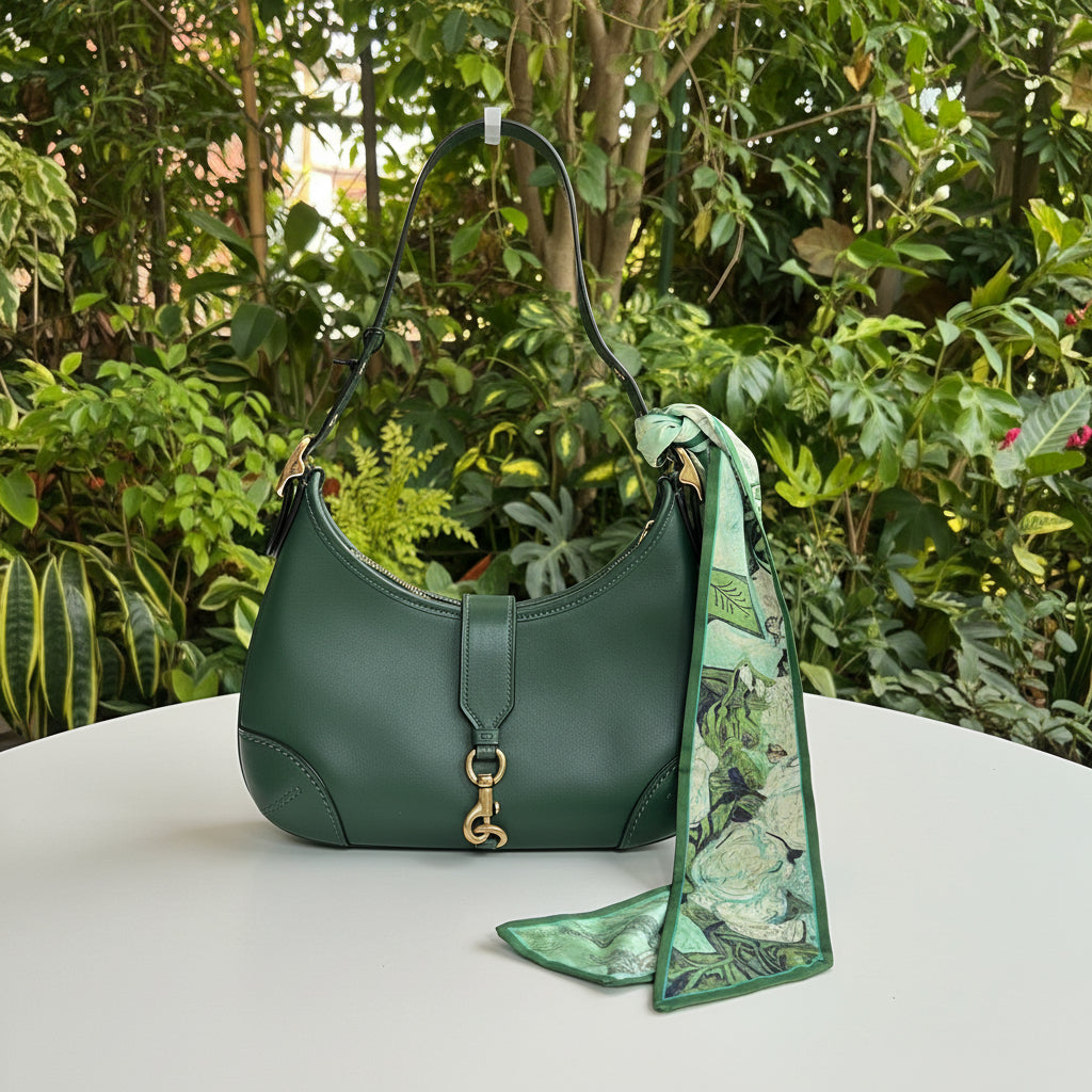 Coach Green Leather Hampton