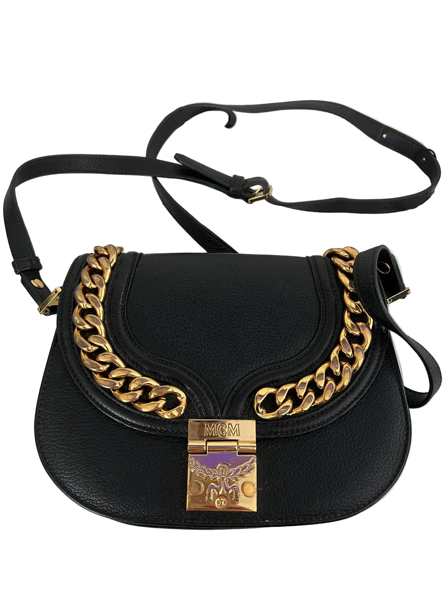 MCM Tricia Leather Chain Shoulder Bag