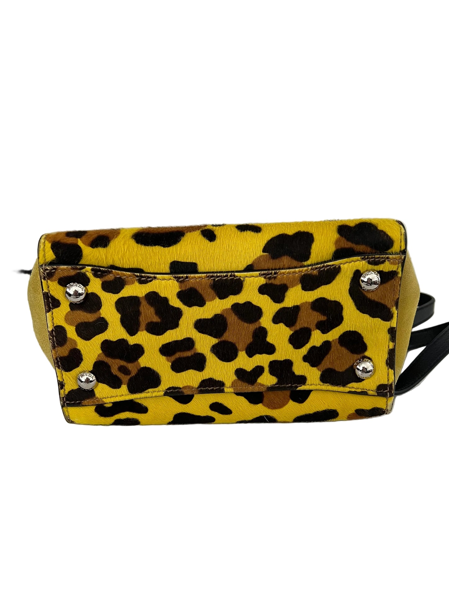 Prada Twin Pocket Leopard Pony Hair Tote
