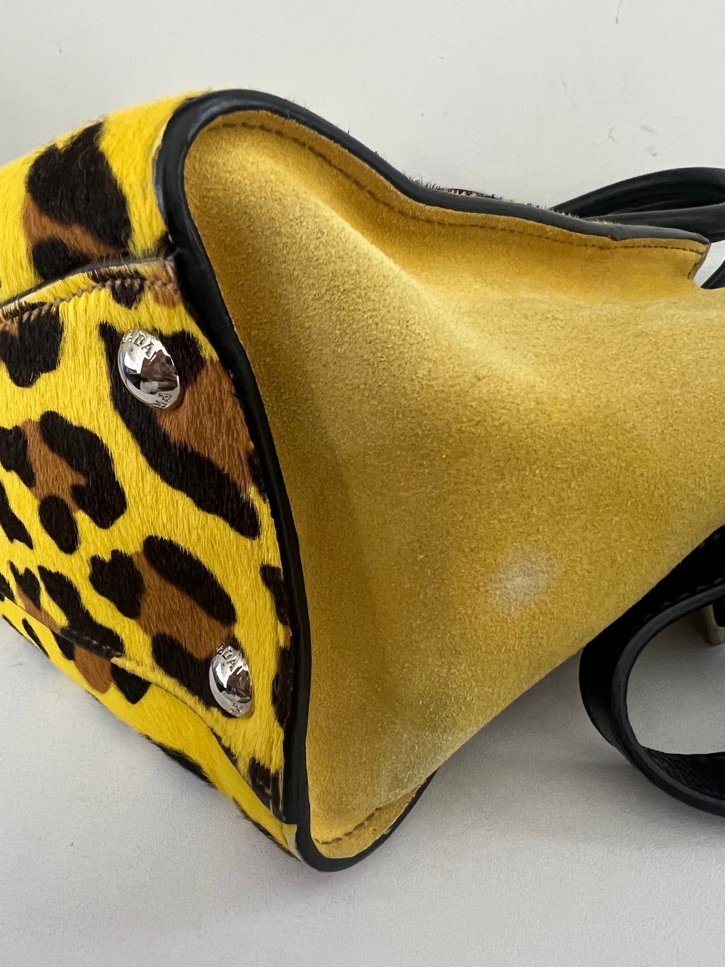 Prada Twin Pocket Leopard Pony Hair Tote