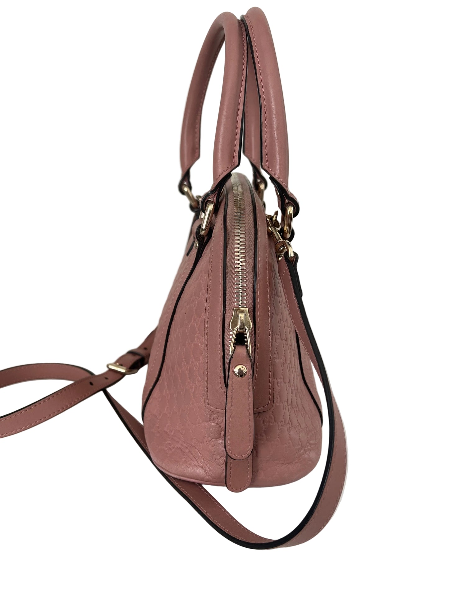 Gucci Dusty Pink Guccissima Leather Dome Satchel