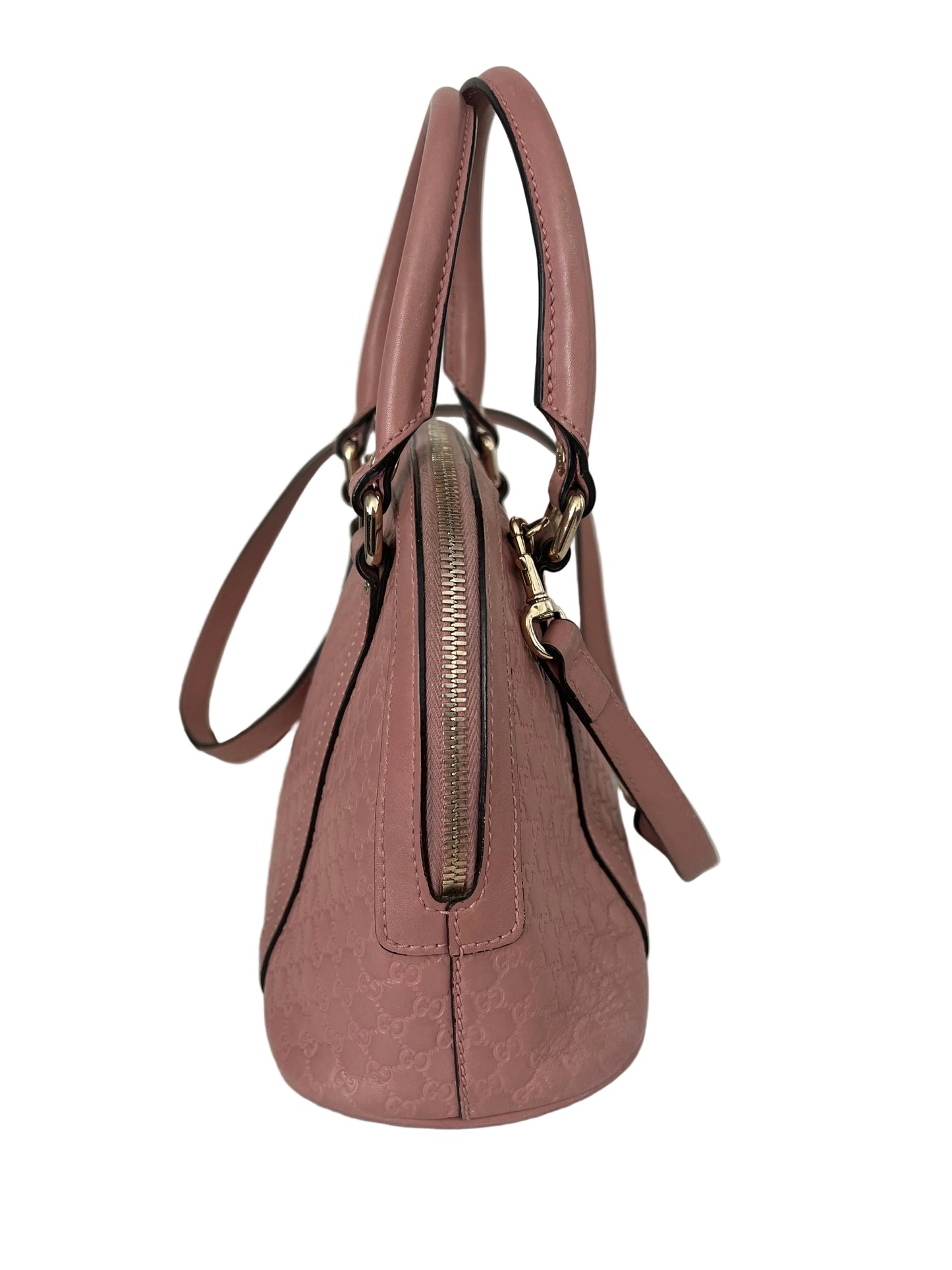 Gucci Dusty Pink Guccissima Leather Dome Satchel