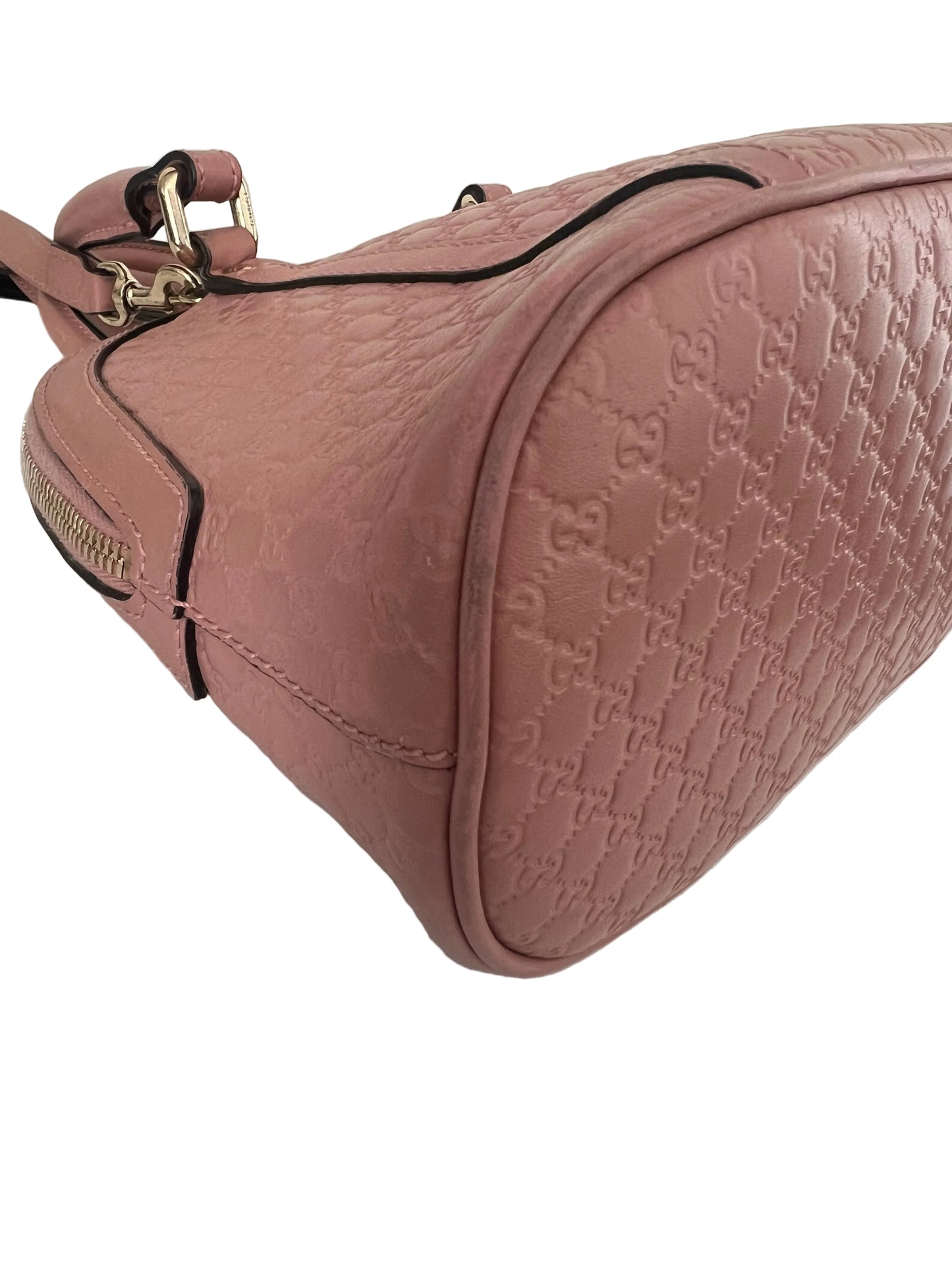 Gucci Dusty Pink Guccissima Leather Dome Satchel
