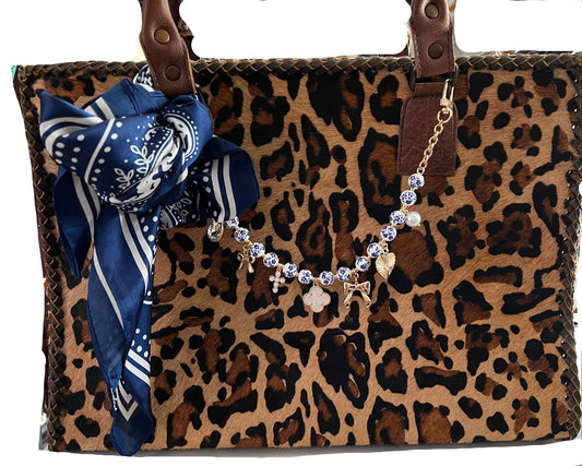 American Darling Leopard Hairon and Leather Tote