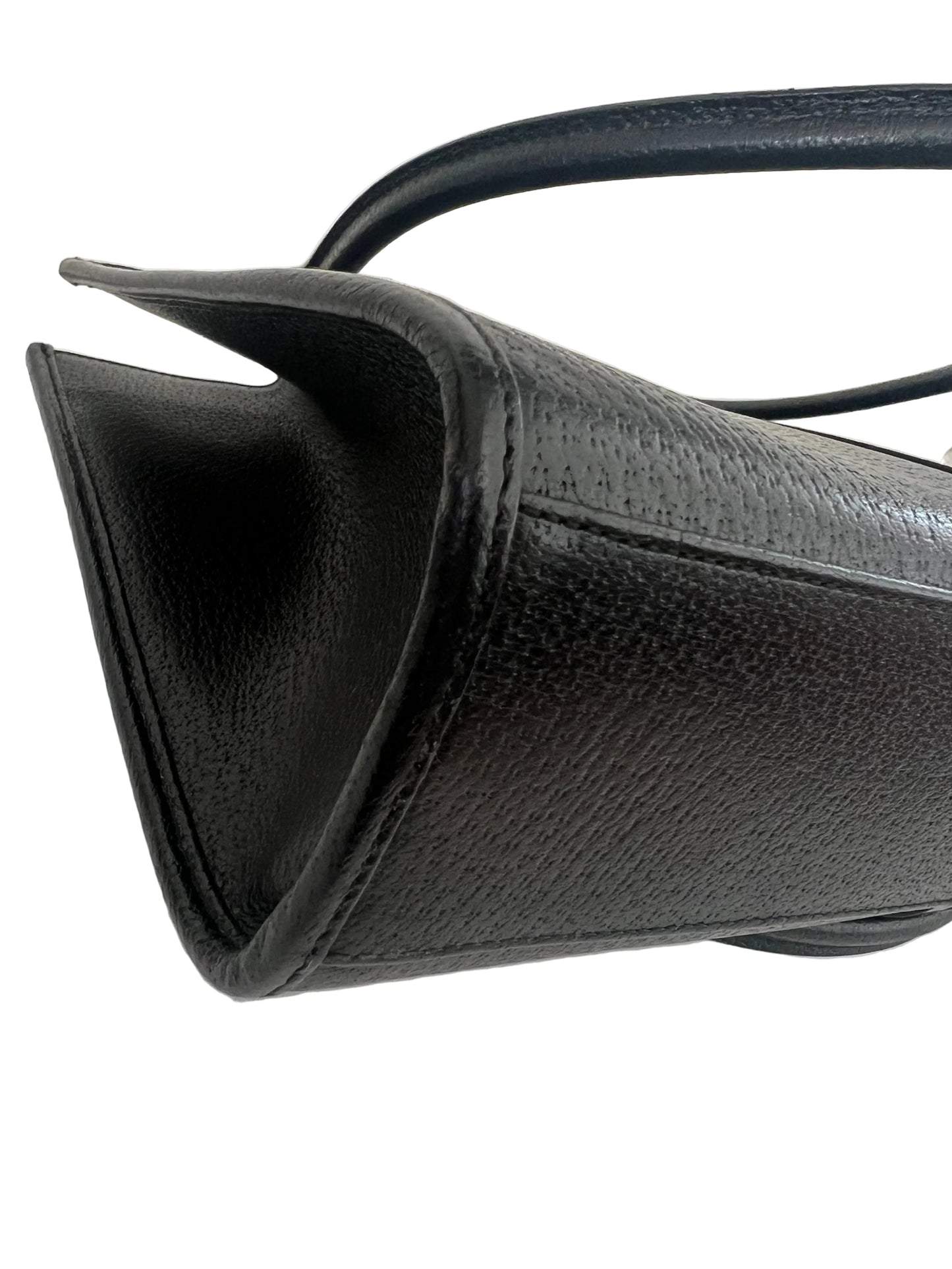 Gucci Vintage Black Pebbled Leather Jackie Tote