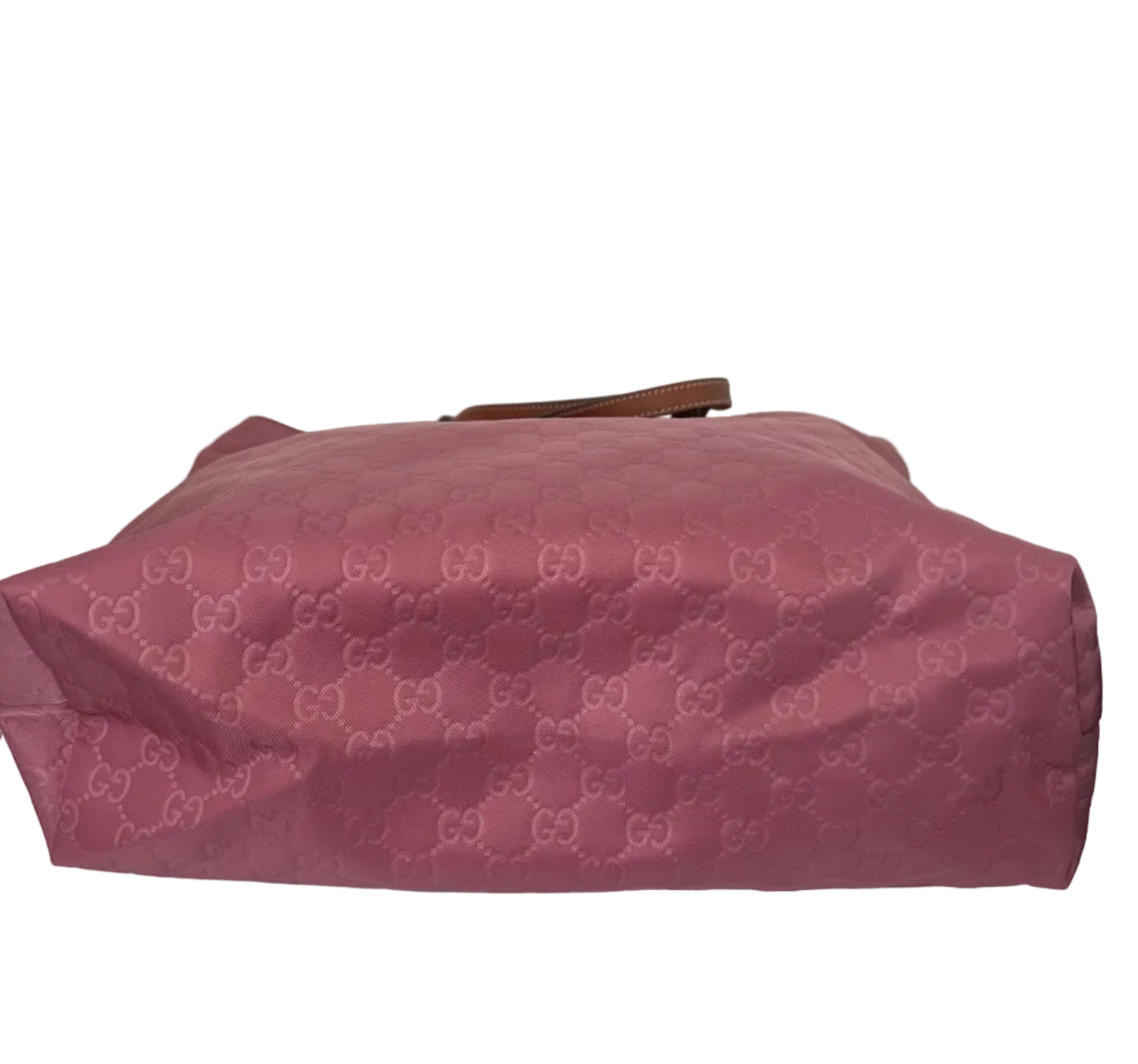 Gucci Pink Nylon & Leather Tote