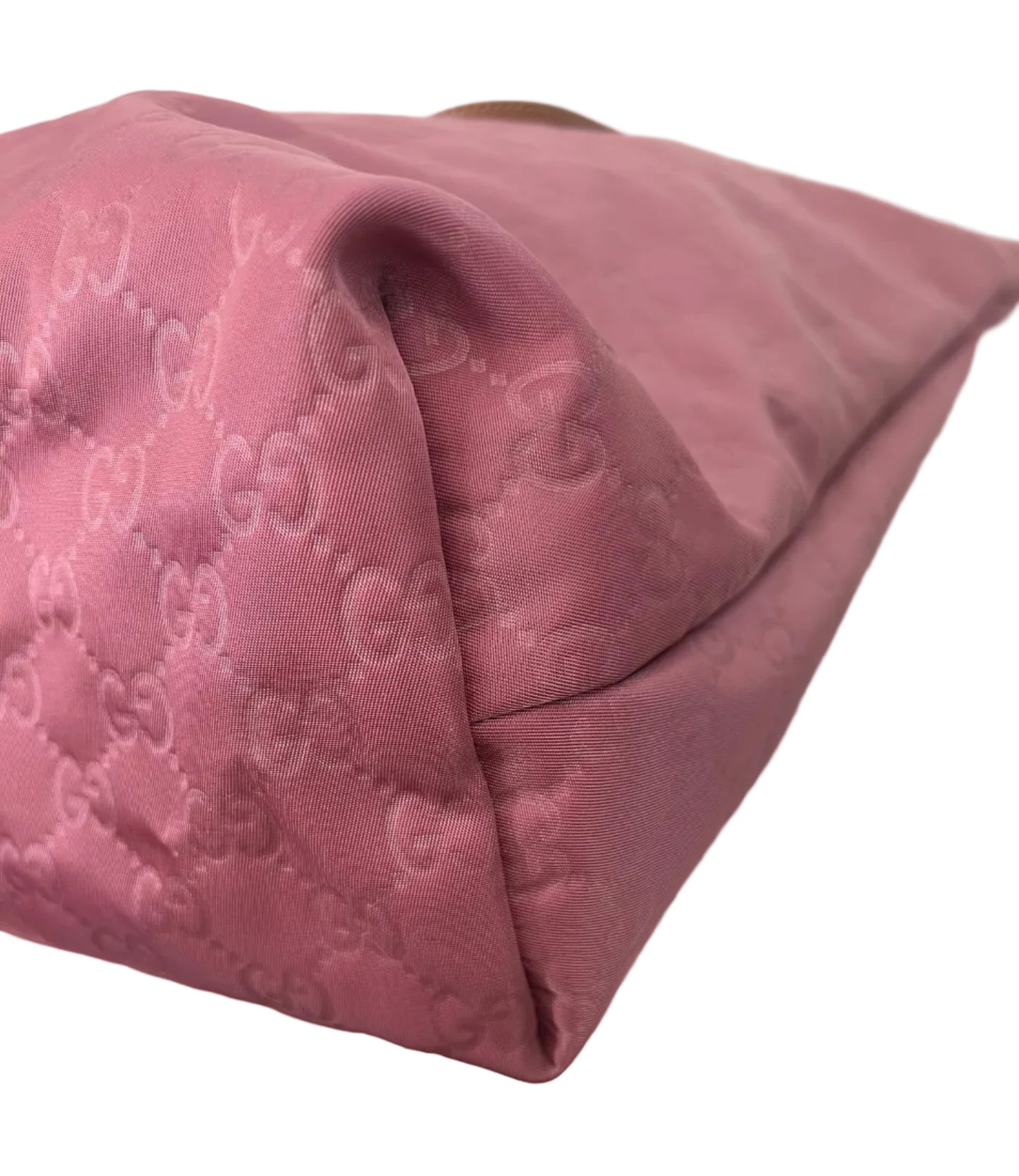 Gucci Pink Nylon & Leather Tote