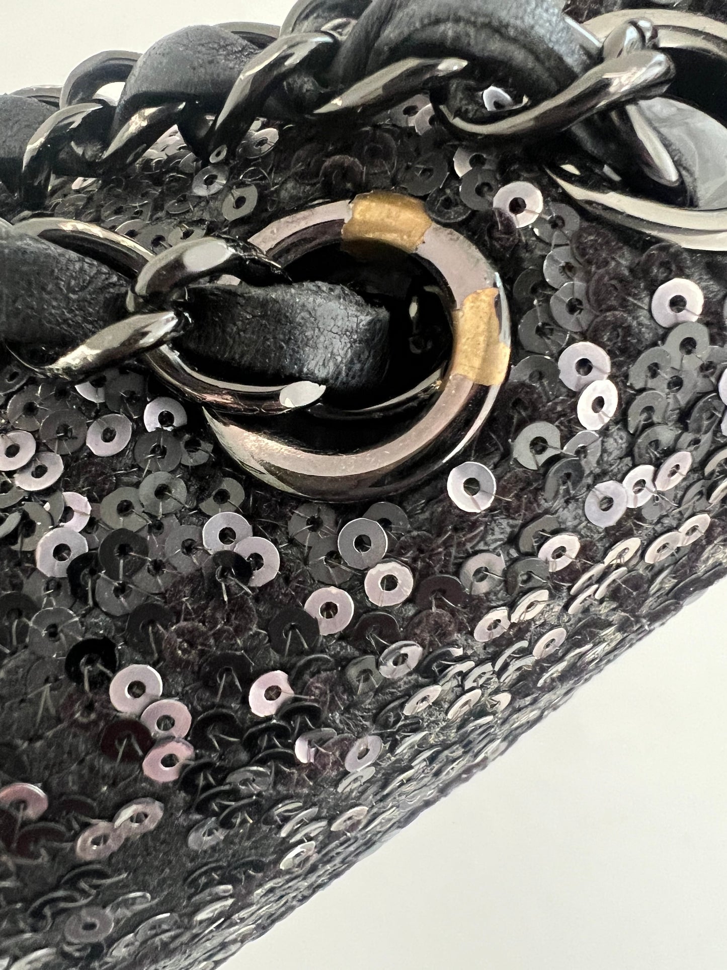 Chanel Black Sequin Lambskin Moonlight on Water Flap Bag