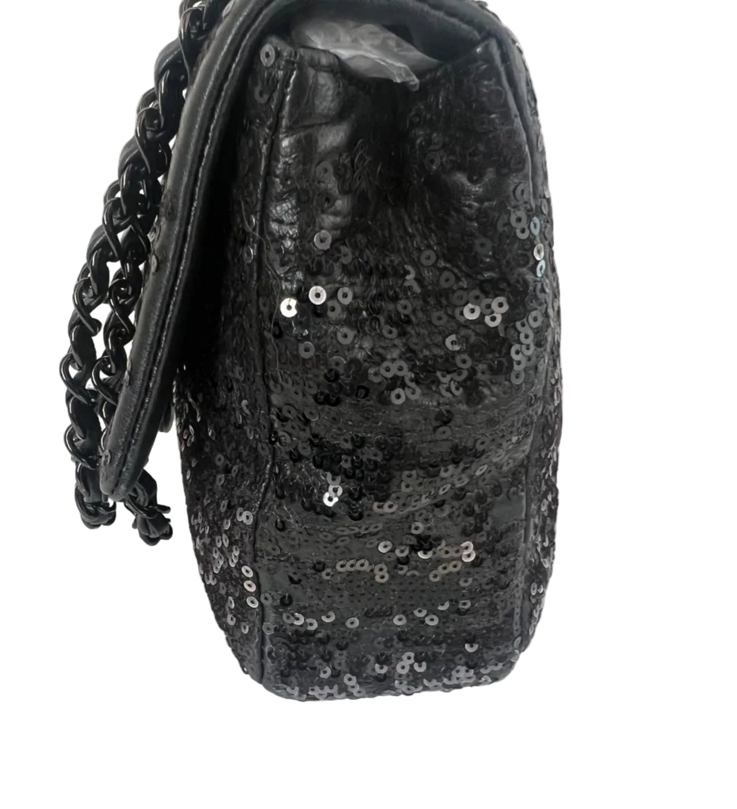 Chanel Black Sequin Lambskin Moonlight on Water Flap Bag