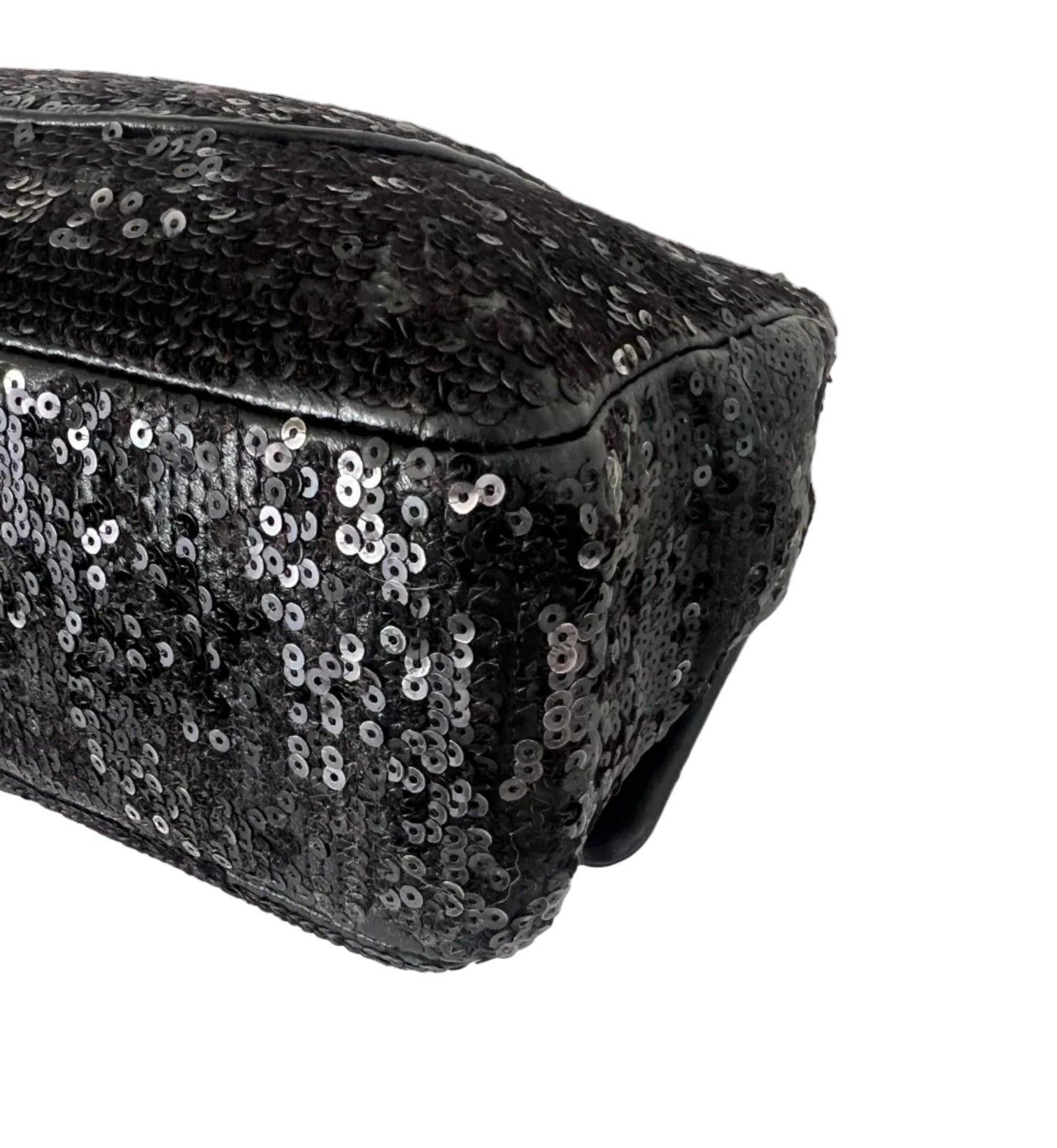 Chanel Black Sequin Lambskin Moonlight on Water Flap Bag