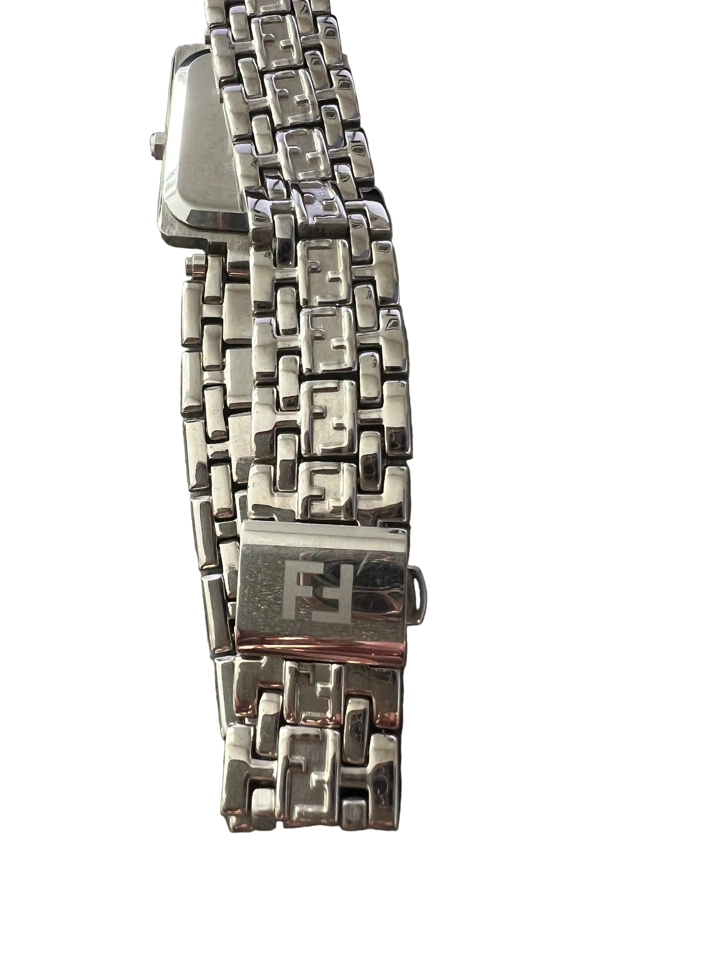 Vintage Fendi Blue Faced Silver-Toned Watch