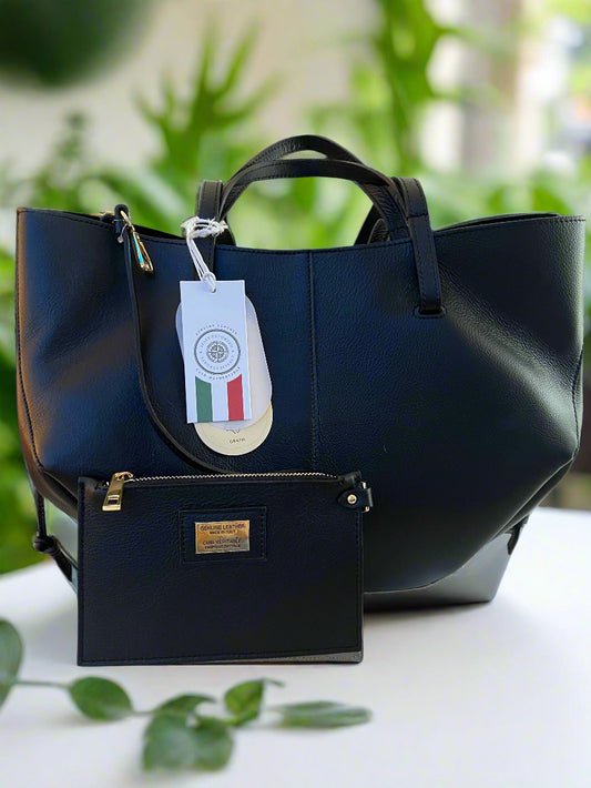 Viola Castellini Leather Convertible Tote