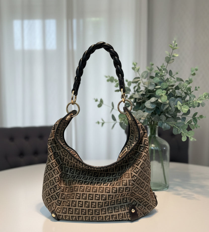 Fendi Vintage Zucchino FF Hobo
