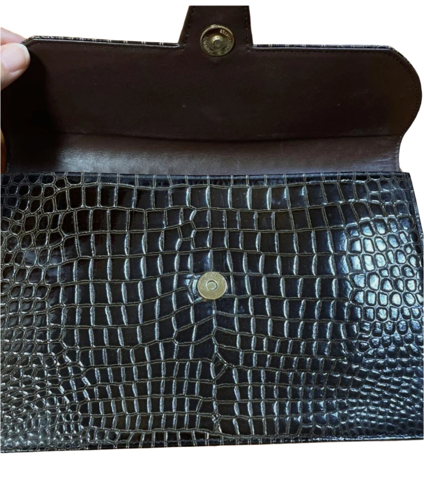 YSL Vintage Croc Clutch