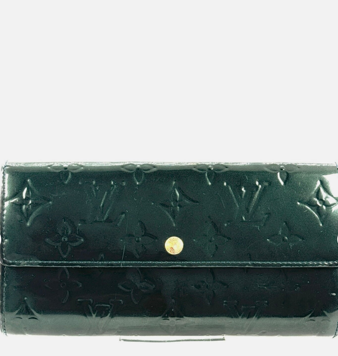 Louis Vuitton Vernis Sarah Wallet Dark Green