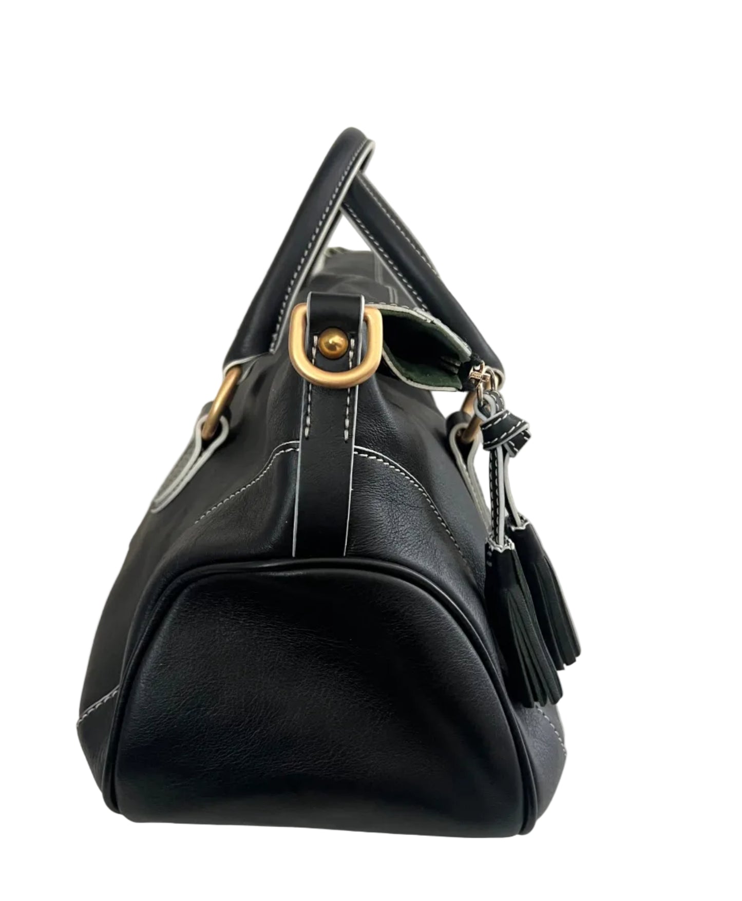 Dooney & Bourke Black Florentine Edge Medium Satchel
