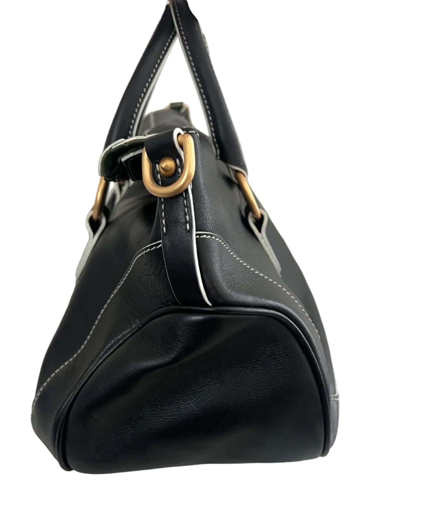 Dooney & Bourke Black Florentine Edge Medium Satchel