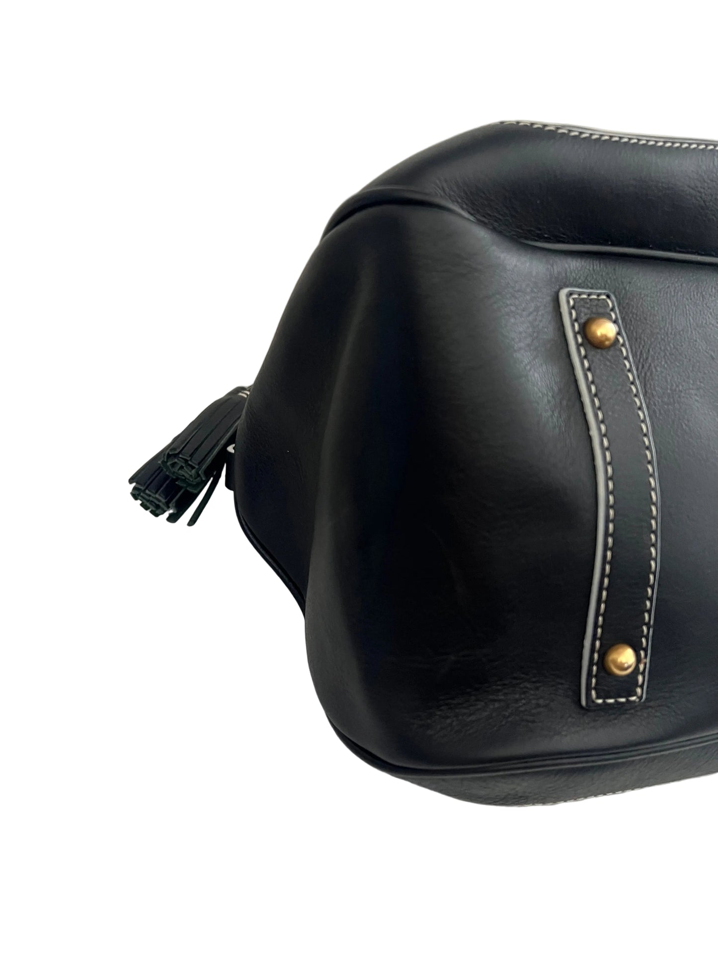 Dooney & Bourke Black Florentine Edge Medium Satchel