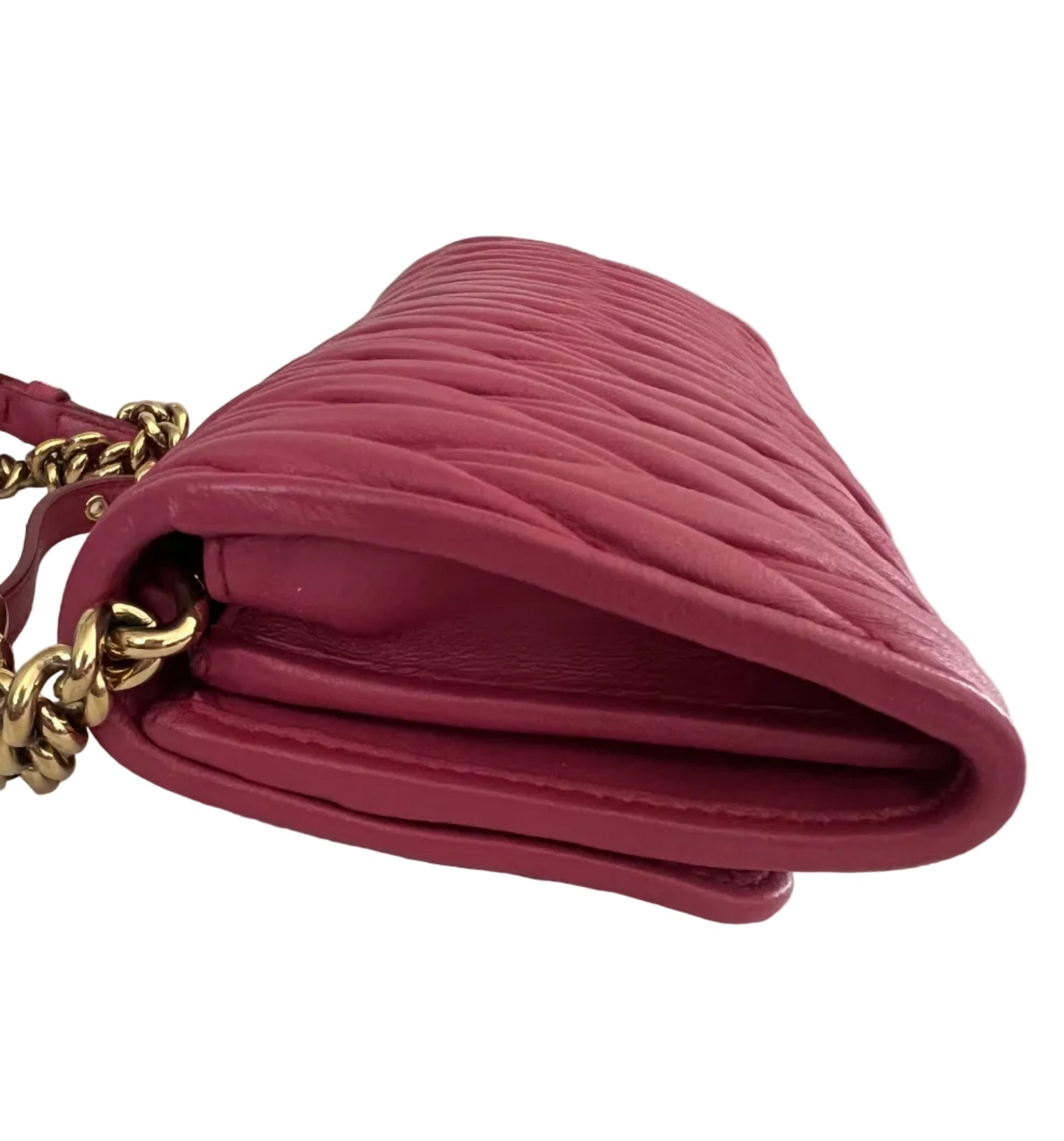 Miu Miu Pink Nappa Matelasse Leather WOC