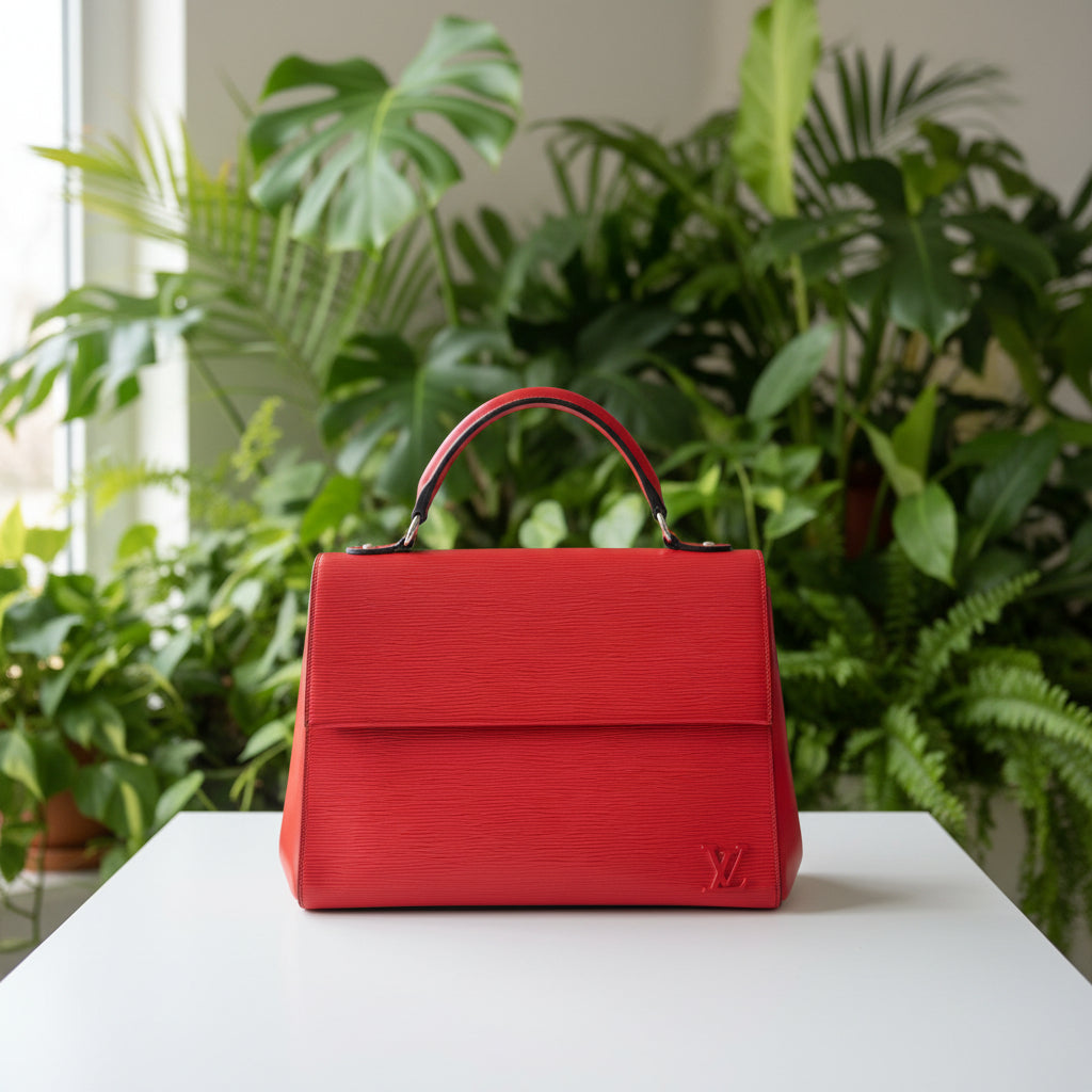 Louis Vuitton Red Epi Leather Cluny