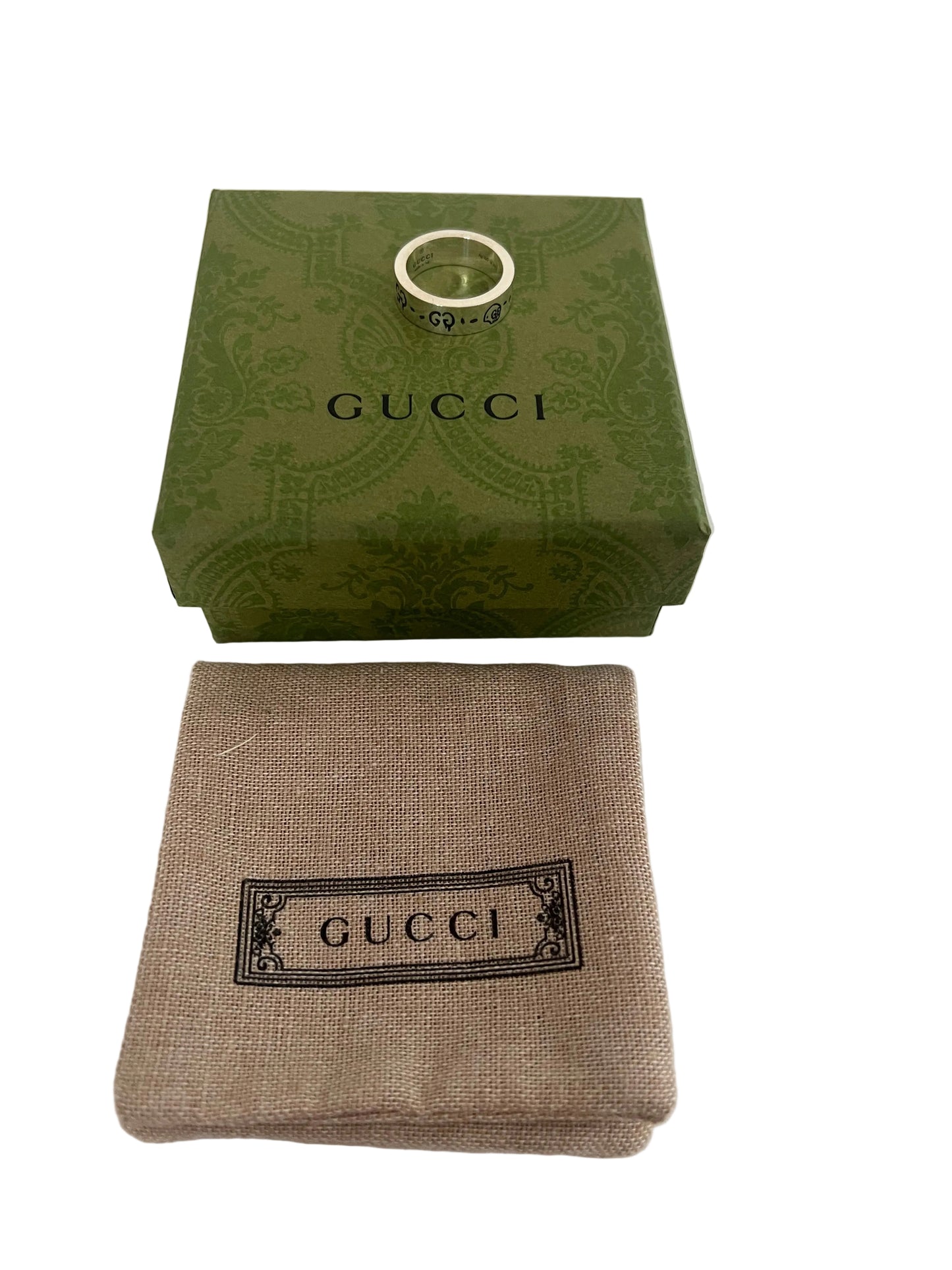 Gucci Ghost Silver Ring - Size 6