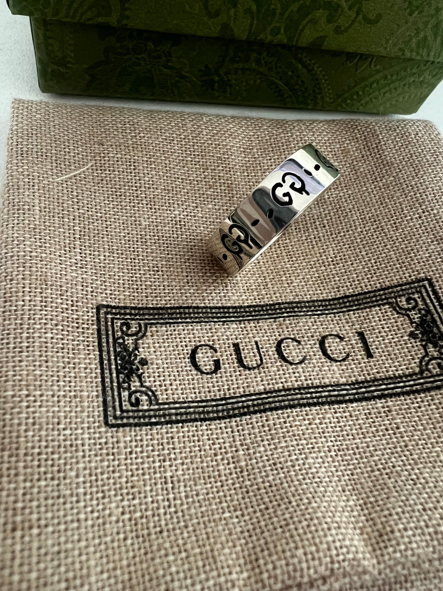 Gucci Ghost Silver Ring - Size 6