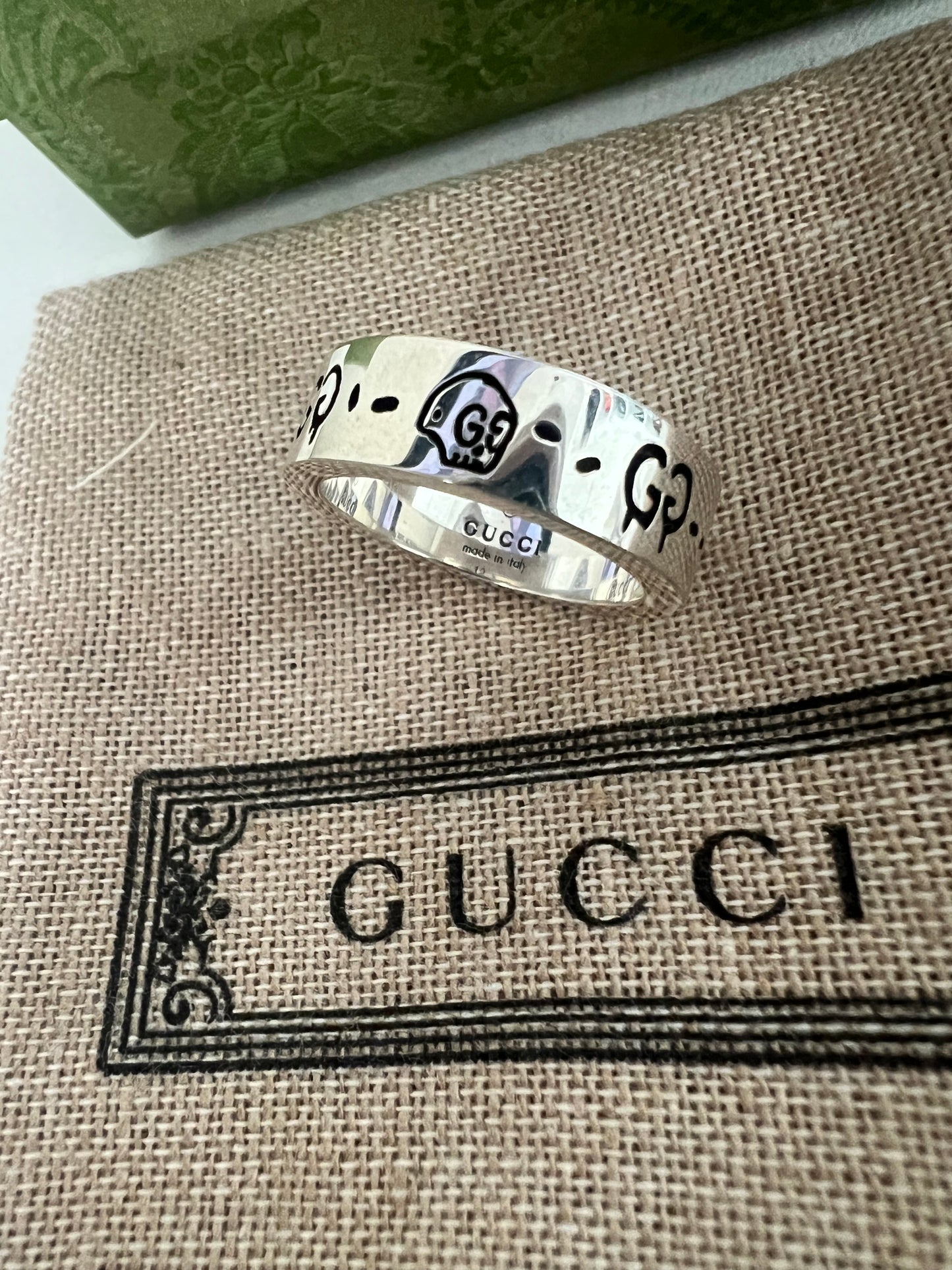 Gucci Ghost Silver Ring - Size 6