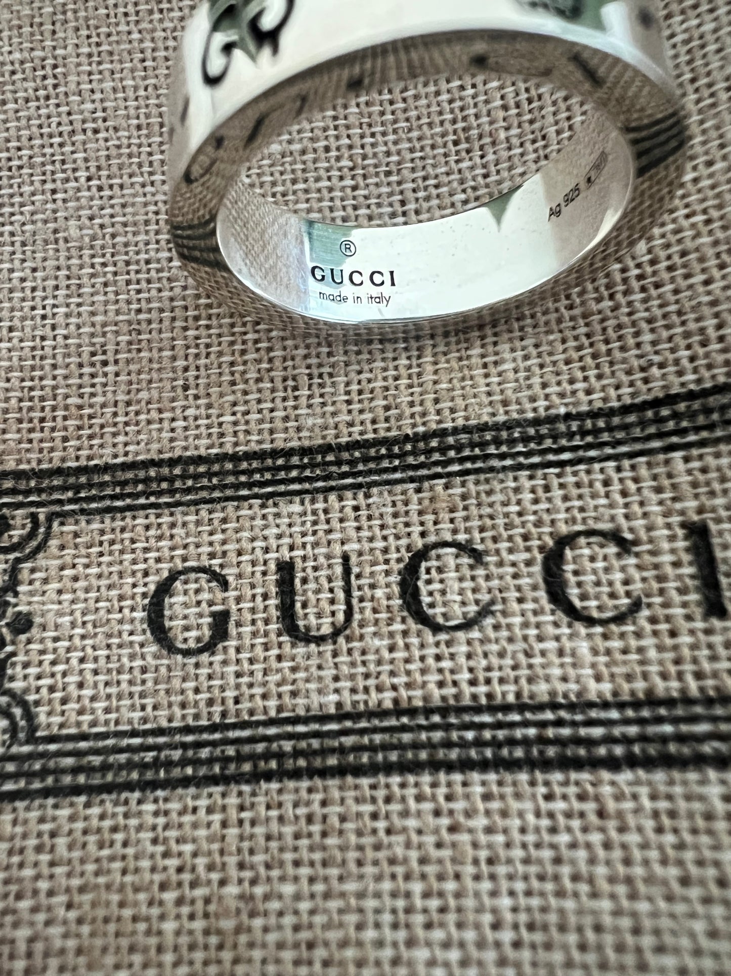 Gucci Ghost Silver Ring - Size 6