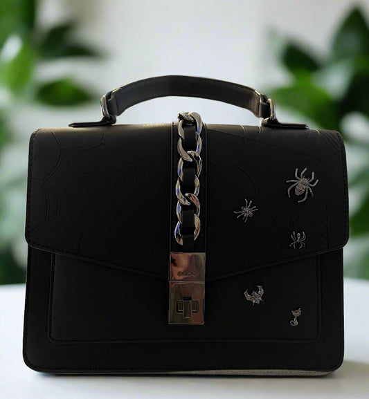 Aldo Black Monochrome Spider Bag