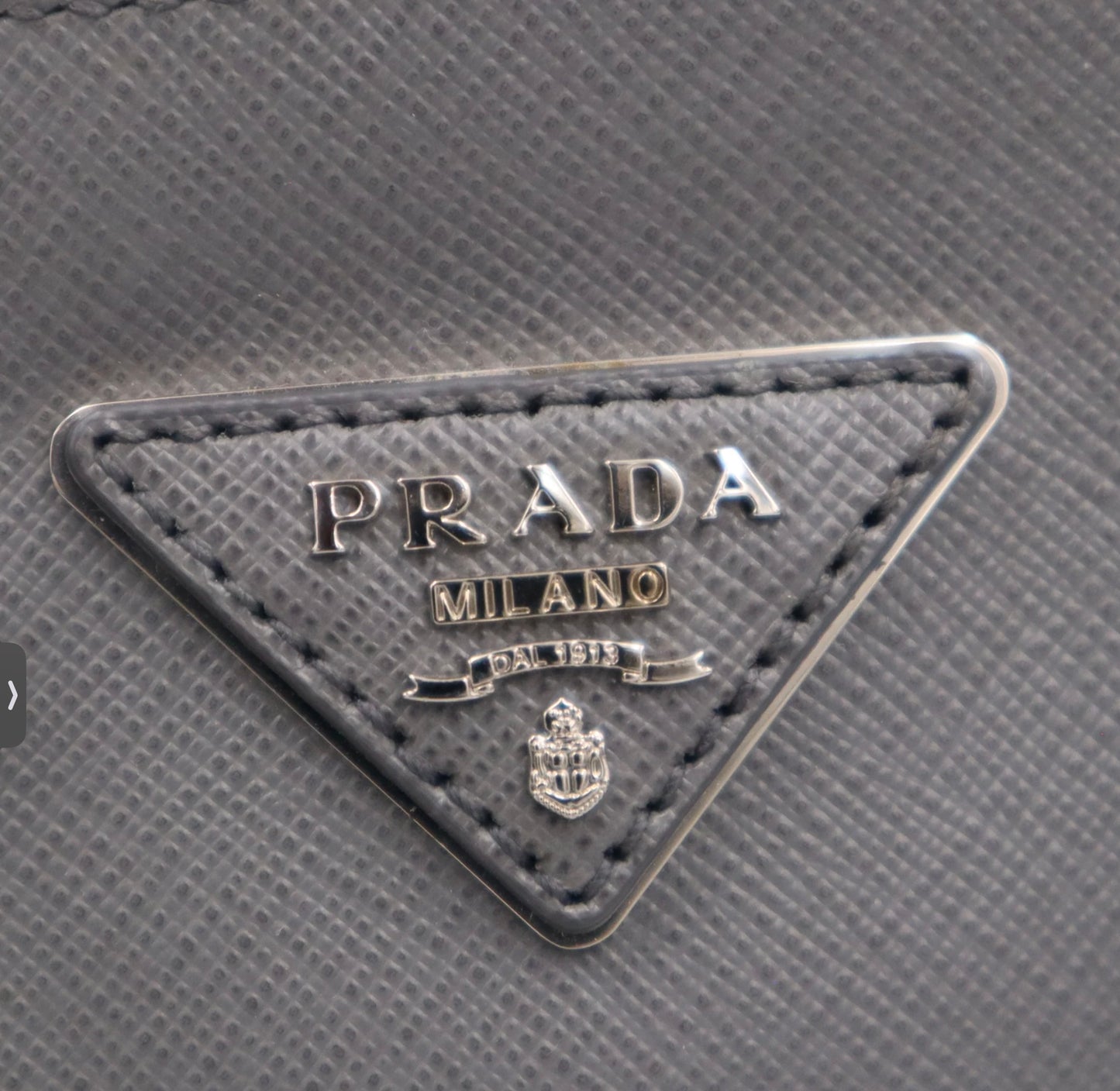 Prada Gray Lux Saffiano Promenade Satchel