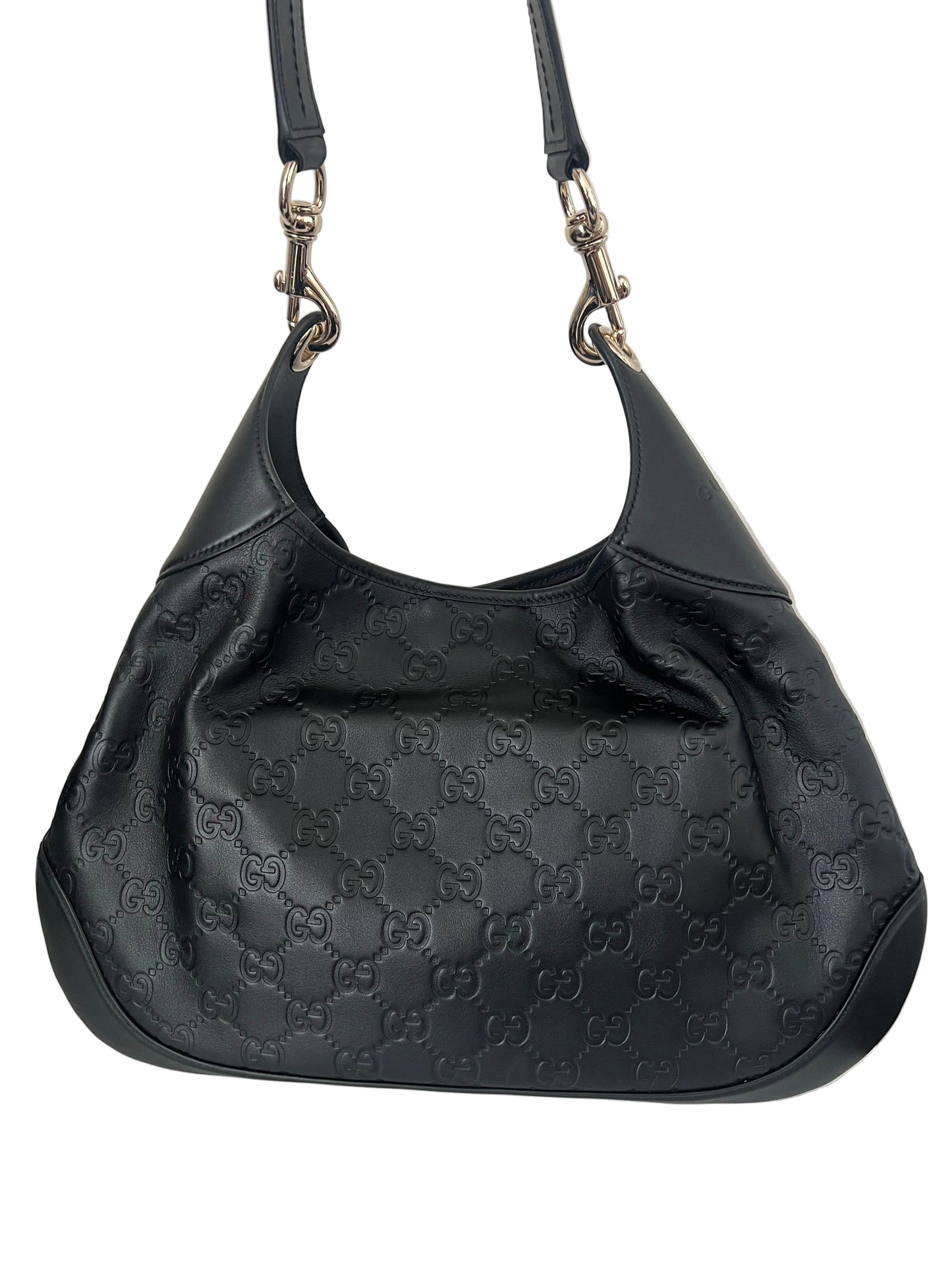 Gucci Horsebit Embossed Leather Hobo