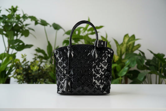 Louis Vuitton Black Monogram Patent Fascination Lockit Bag - Limited