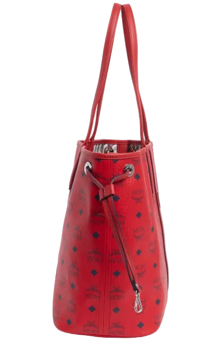 MCM Reversible Red Liz Shopper Tote
