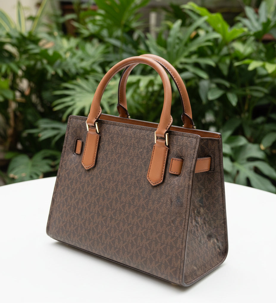 Michael Kors Small Hamilton Brown Canvas