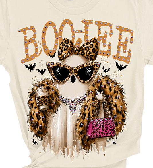Boo-Jee Ghost Blingy Rhinestone Graphic Tee