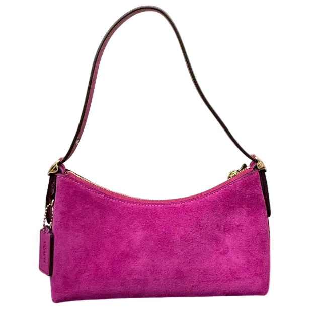 Coach Magenta Suede Emeilia Shoulder Bag