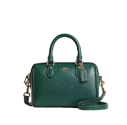 Coach Emerald Green Leather Mini Rowan